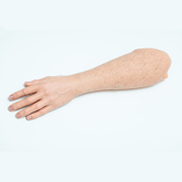 Silicone Arm Prosthesis with a white skin tone